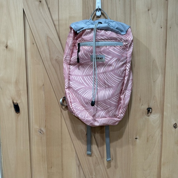 VOORAY Stride Cinch Backpack Pink Gray Lightweight Backpack Bag - Picture 4 of 15